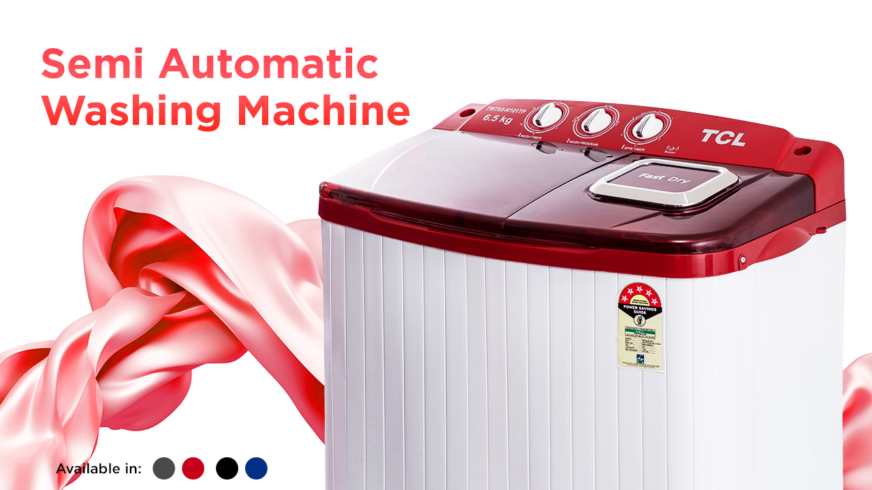 TCL 6.5 KG Semi Automatic Washing Machine TCL India